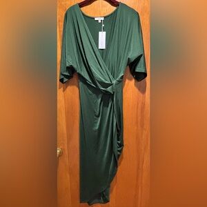 Baltic Born Hunter Green Solana Ruched Dress